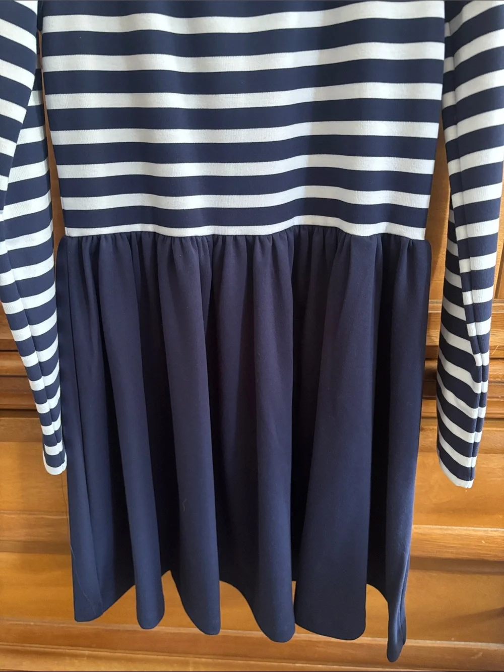 Striped Navy & White Long Sleeve Dress
